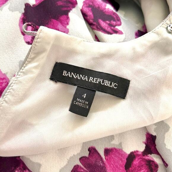 Banana Republic Purple Floral Sleeveless Maxi Ruffles NWOT Size 4 - Picture 10 of 15